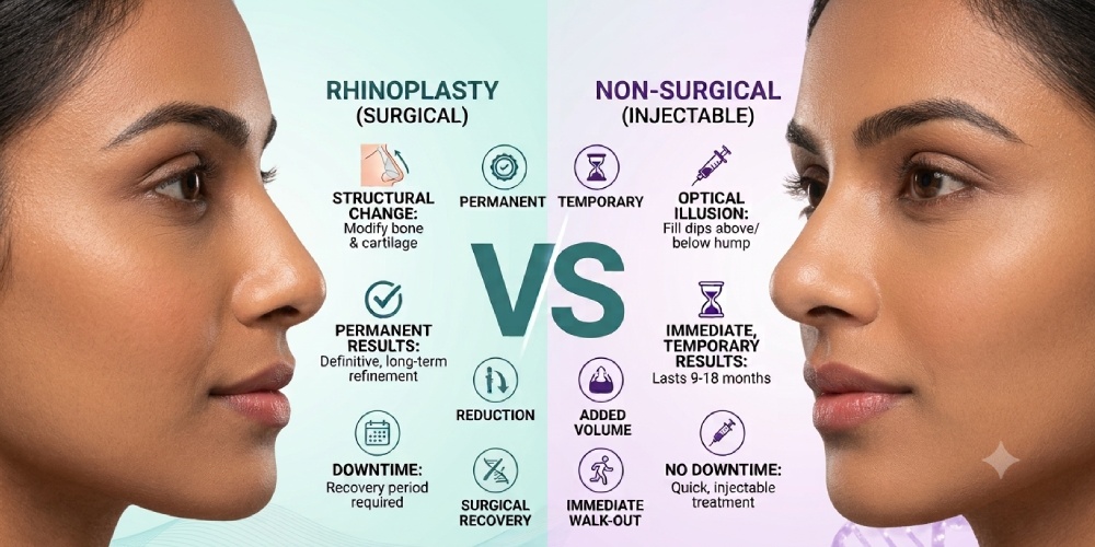 Rhinoplasty vs Non-Surgical Nose Job: Pros, Cons & Which Is Right for You?